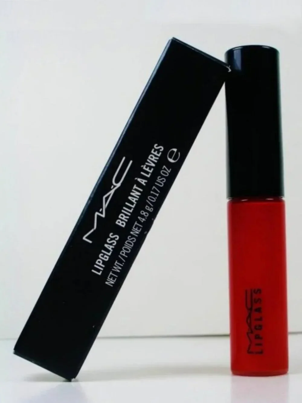 MAC Lipglass Lip Gloss - Russian Red Boxed ( Intense Red ) full size 0.17oz